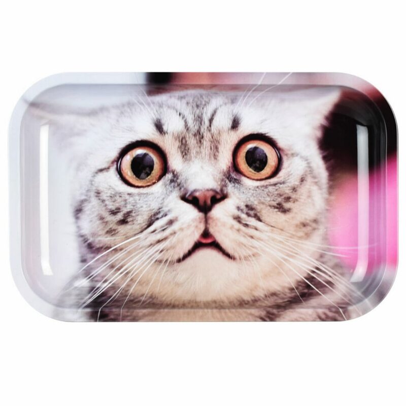 Pulsar 11″ x 7″ Metal Rolling Tray – Crazy Cat - Jupiter Cannabis Winnipeg