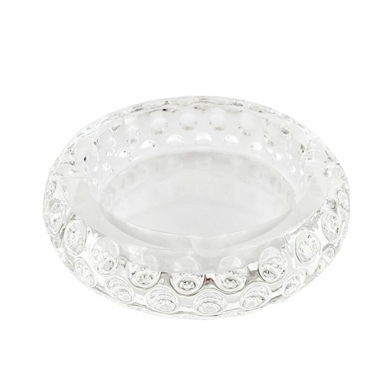 Glass Crystal Ashtray – Round Concave - Jupiter Cannabis Winnipeg