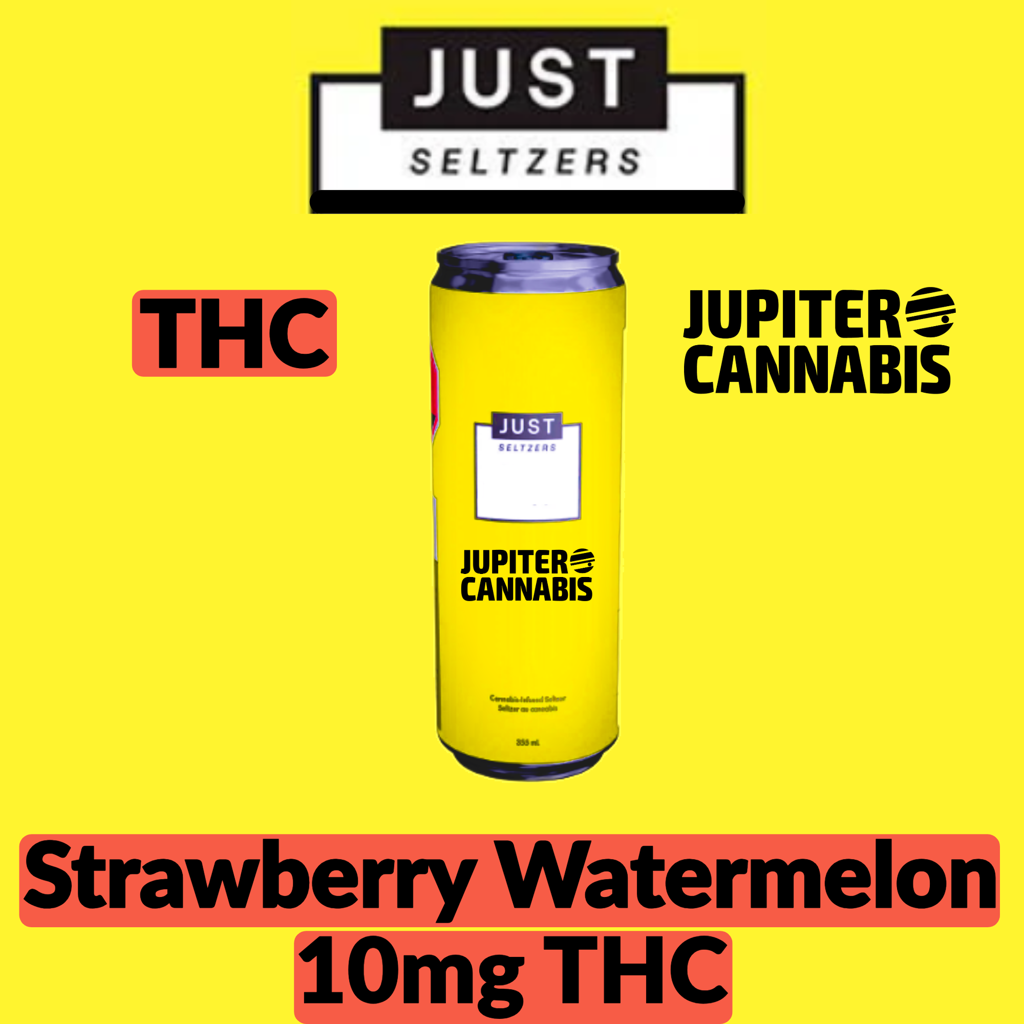 Just Seltzers Strawberry Watermelon THC