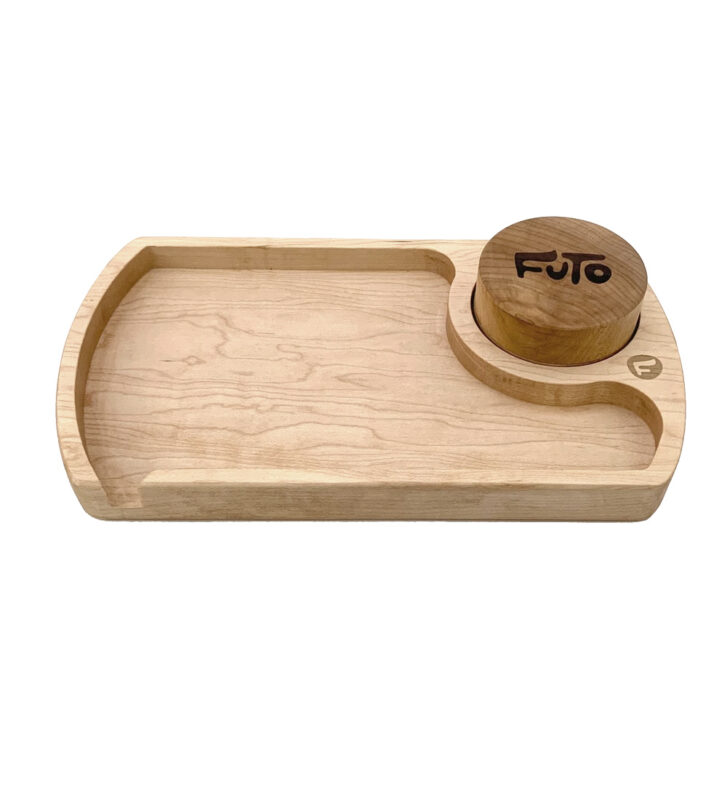 Futo 9″ x 5″ Rolling Tray W/Wooden Grinder – Maple - Jupiter Cannabis Winnipeg