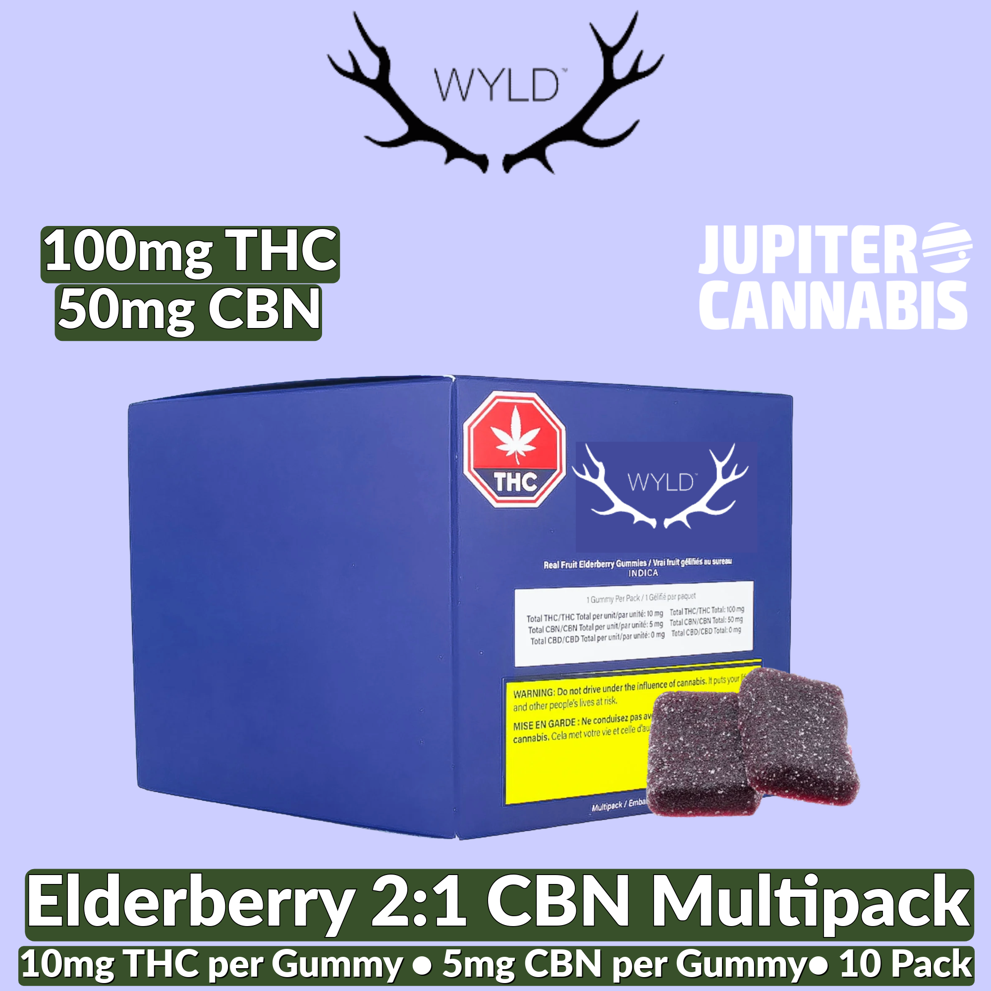 Wyld Elderberry 2:1 CBN Gummies Multipack