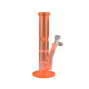 10″ Day Glow Straight Tube With 2 Honeycomb Percs - Jupiter Cannabis Winnipeg