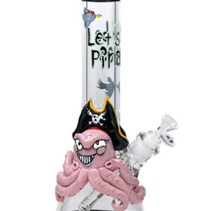 12.5" 3D-Wrap Octo-Pirate Beaker - Jupiter Cannabis Winnipeg