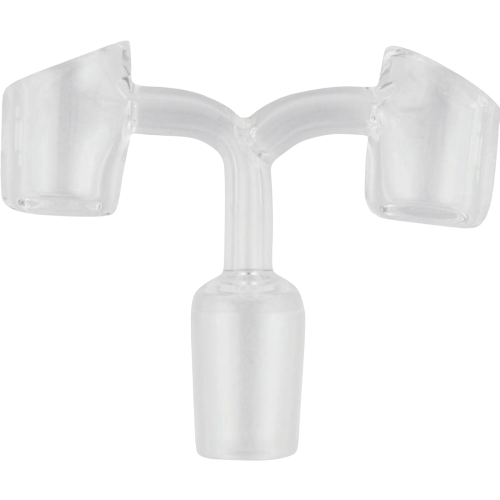 19mm Male 90 Degree Double Banger – Glass - Jupiter Cannabis Winnipeg