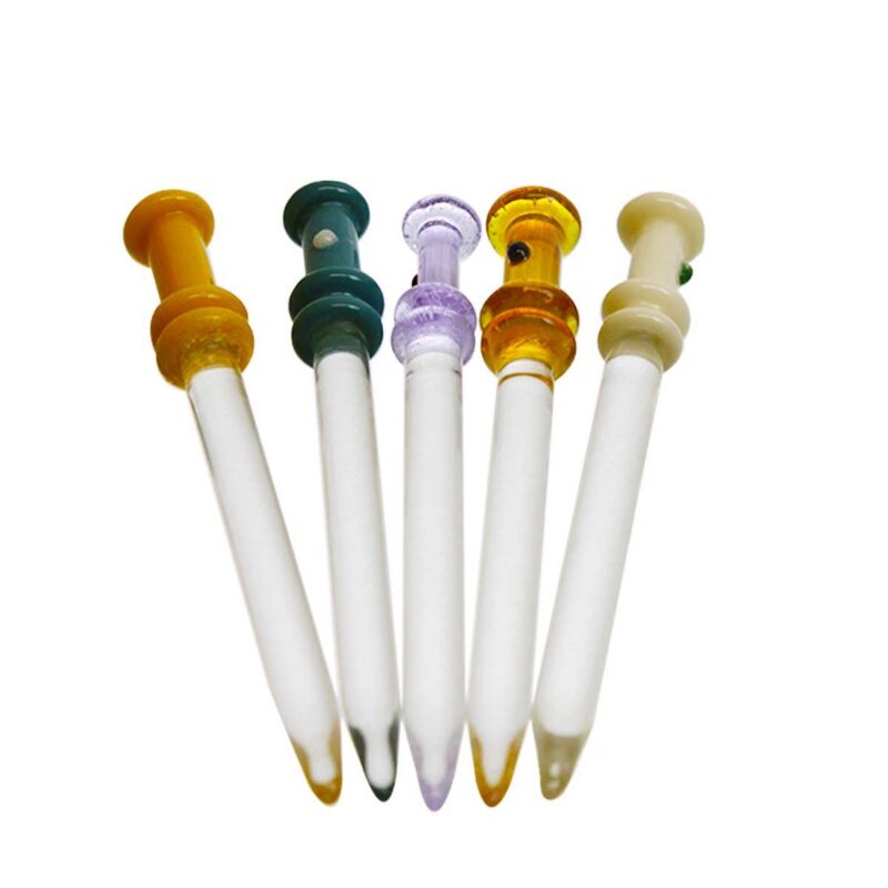 4″ Glass Light Saber Dabber – Jade Yellow - Jupiter Cannabis Winnipeg