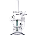 Nice Glass 9″ Unique Recycler w/ North Star Glass – Green - Jupiter Cannabis Winnipeg