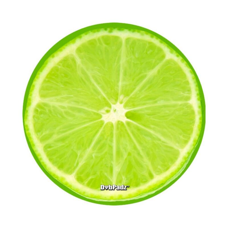 Assorted DabPadz 5″ Lime Round Fabric Top 1/4″ Thick – Lime - Jupiter Cannabis Winnipeg