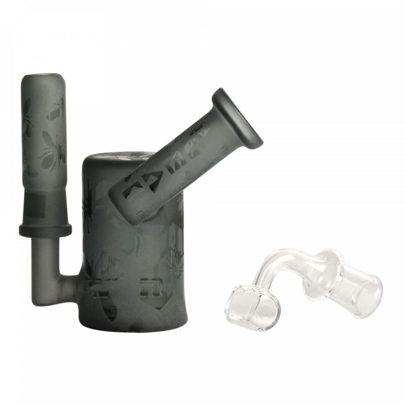 GEAR Premium 4″ Bees Knees Mini Concentrate Bubbler – Smoke - Jupiter Cannabis Winnipeg