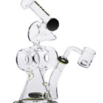 Nice Glass 9″ Double Ring Dab Rig – Black - Jupiter Cannabis Winnipeg