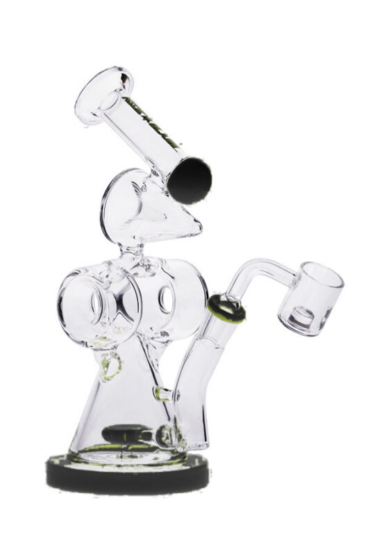 Nice Glass 9″ Double Ring Dab Rig – Black - Jupiter Cannabis Winnipeg