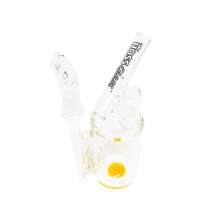 Hoss Glass- 5″ Micro Cylinder Rig – Orange - Jupiter Cannabis Winnipeg