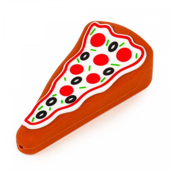 LIT Silicone 4" Pizza Hand Pipe W/ Glass Bowl
