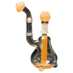 Red Eye Tek- 7″ Tri-Foot Bubbler – Orange - Jupiter Cannabis Winnipeg
