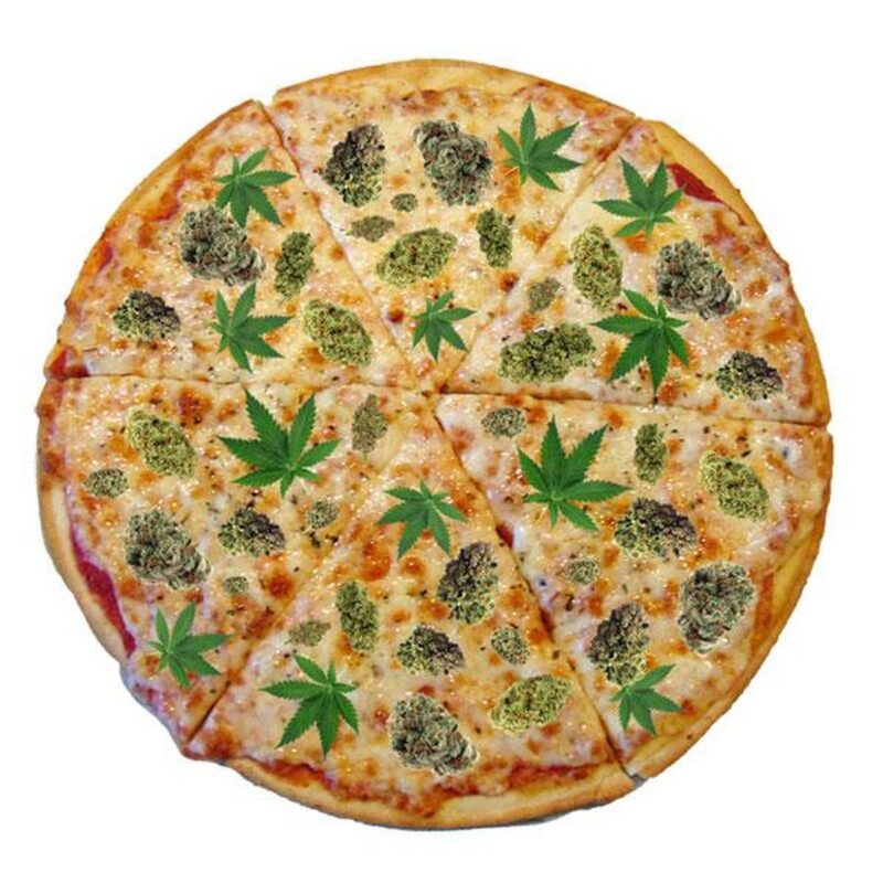 DabPadz 5″ Round Fabric Top 1/4″ Thick “Weed-zza” – Dab Mat - Jupiter Cannabis Winnipeg