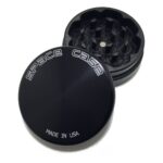 2.5” Space Case 2 PC Titanium Grinder – Black - Jupiter Cannabis Winnipeg