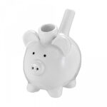 Piggy Ceramic Pipe – White - Jupiter Cannabis Winnipeg