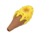 Silicone Ice Cream Pipe 5″ – Yellow - Jupiter Cannabis Winnipeg