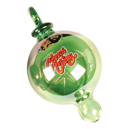 Cheech and Chong Glass Holiday Bulb Ornament Hand Pipe – Green - Jupiter Cannabis Winnipeg