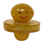 Handmade Small Carb Cap – Yellow Smile - Jupiter Cannabis Winnipeg