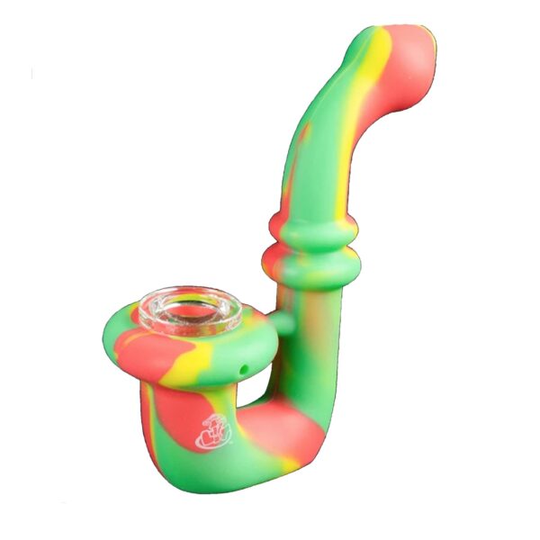 LIT Silicone Sherlock Pipe w/Glass Bowl Insert