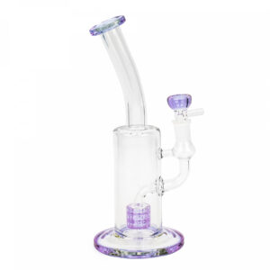 8.5″ Purple Flower Bubbler W/Matrix Perc - Jupiter Cannabis Winnipeg