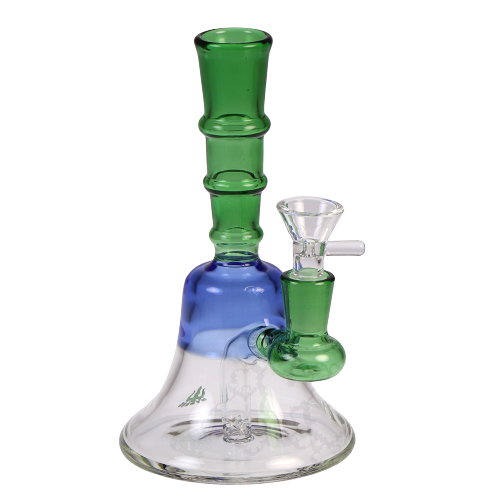 Hydros 7″ Bell Mini Tube – Green/Blue - Jupiter Cannabis Winnipeg