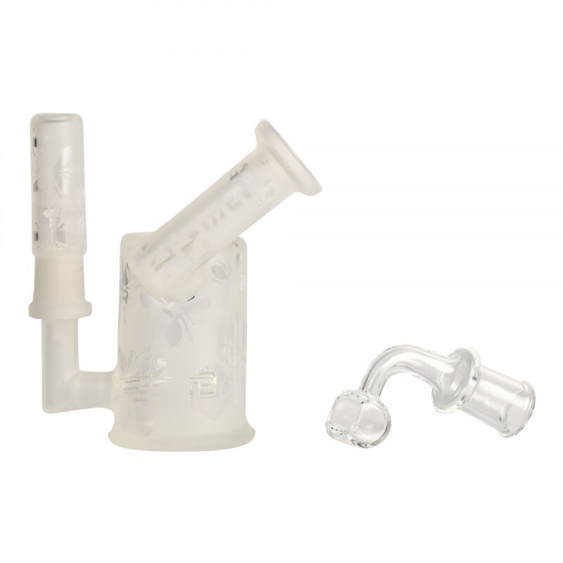 GEAR Premium 4″ Bees Knees Mini Concentrate Bubbler – Clear - Jupiter Cannabis Winnipeg