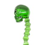 5” Glass Skull Dabber – Green - Jupiter Cannabis Winnipeg