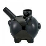 Piggy Ceramic Pipe – Black - Jupiter Cannabis Winnipeg