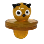 Handmade Small Carb Cap – Yellow Owl - Jupiter Cannabis Winnipeg