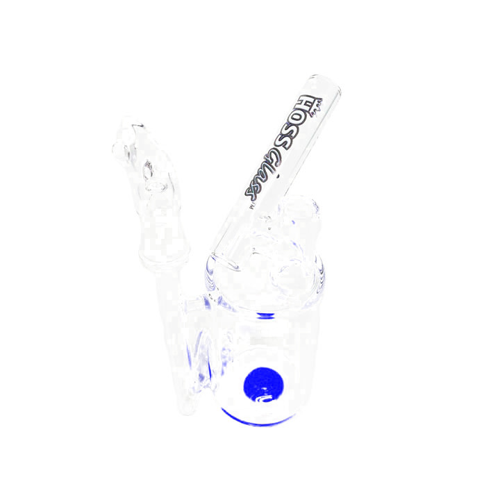 Hoss Glass- 5″ Micro Cylinder Rig – Blue - Jupiter Cannabis Winnipeg