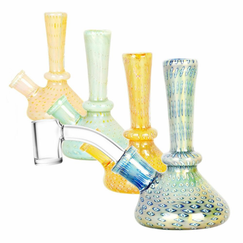 Pulsar 4″ Mini Fumed Beaker Dab Rig – Gold - Jupiter Cannabis Winnipeg