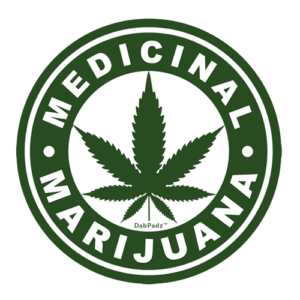 DabPadz 5″ Round Fabric Top 1/4″ Thick Mat “Medical MJ” - Jupiter Cannabis Winnipeg