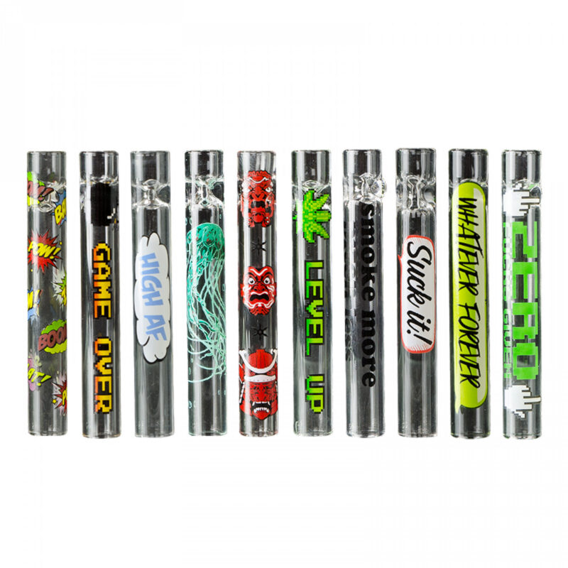 RED EYE GLASS- 4″ Taster W/Decal Wrap – High AF - Jupiter Cannabis Winnipeg