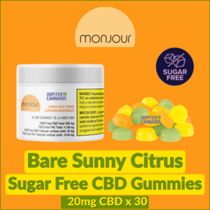 Monjour Bare Sunny Citrus Sugar Free CBD Gummies