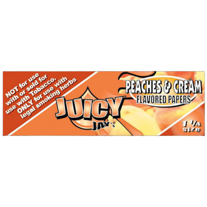 Juicy Jay’s 1 1/4 Assorted Flavours – Peaches & Cream – 1 1/4 - Jupiter Cannabis Winnipeg