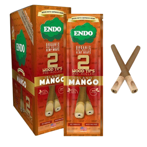 Endo Hemp Wraps Pre-Rolled Wood Tips Island Mango – Island Mango - Jupiter Cannabis Winnipeg