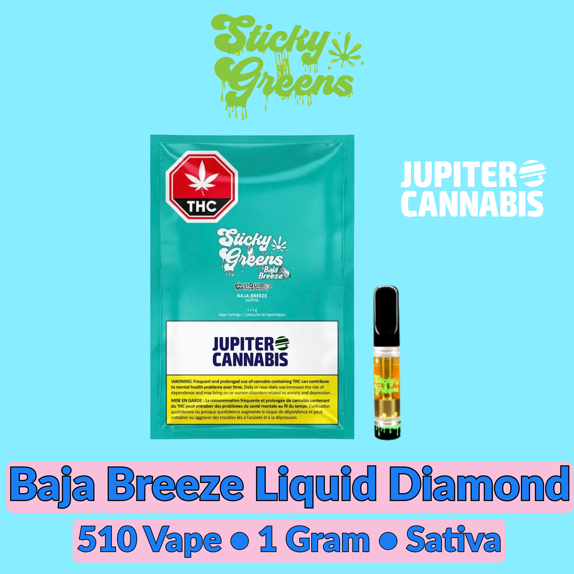Sticky Greens Baja Breeze Liquid Diamond Vape