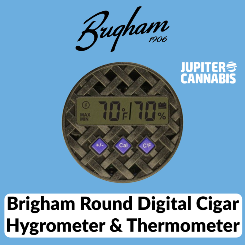Brigham Round Digital Cigar Hygrometer & Thermometer - Jupiter Cannabis Winnipeg