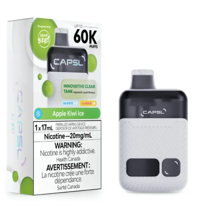 CAPSL AFX17 Disposable – Apple Kiwi Ice - Jupiter Cannabis Winnipeg