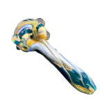 Empire Glassworks Spoon Pipe Marble – Blue - Jupiter Cannabis Winnipeg