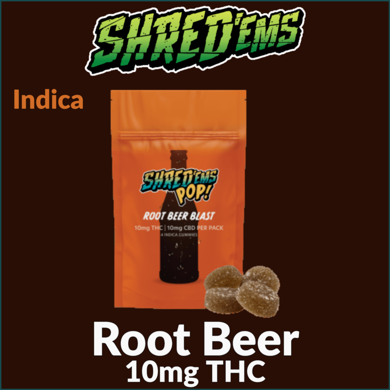 Shred Em's Pop! Shred’ems Root Beer Blast Gummies - Jupiter Cannabis Winnipeg