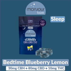 Monjour Bedtime Blueberry Lemon Sleep Gummies