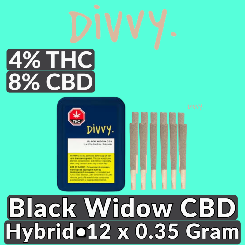 Divvy Divvy Black Widow CBD 12 Pack - Jupiter Cannabis Winnipeg