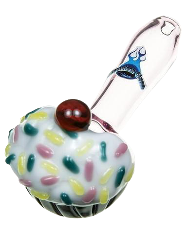 Chamaleon Glass 4.75" Cupcake Spoon Pipe