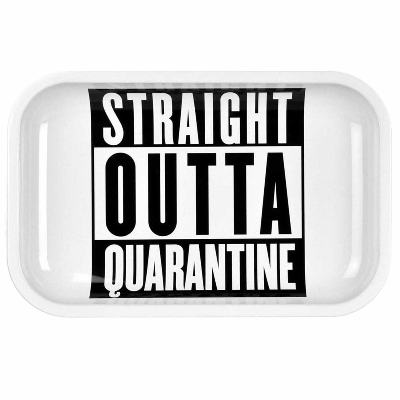 Pulsar 11" x 7" Metal Rolling Tray - Straight Outta Quarantine