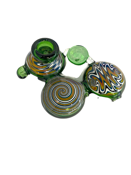 4.5" Reversal Disk Glass Hand Pipe
