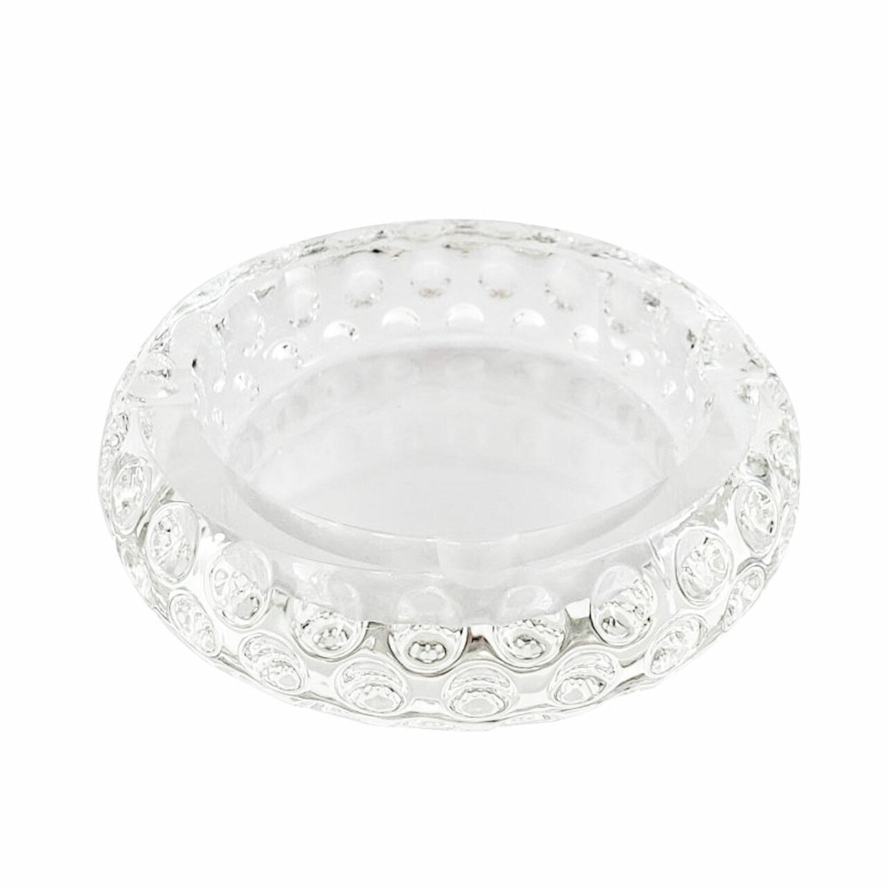 Glass Crystal Ashtray - Round Concave