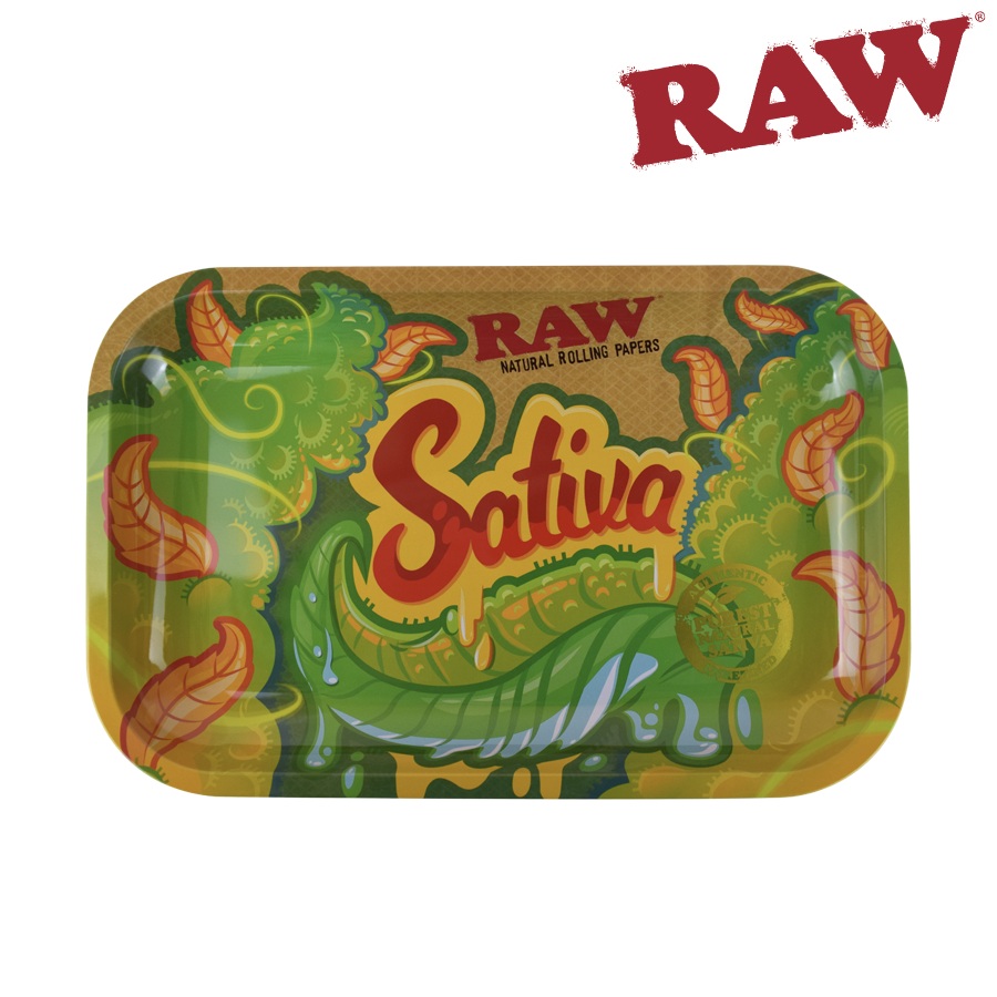 RAW SATIVA ROLLING TRAY - SMALL