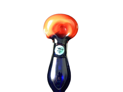 3.5" Chameleon Glass Superman Frit Spoon